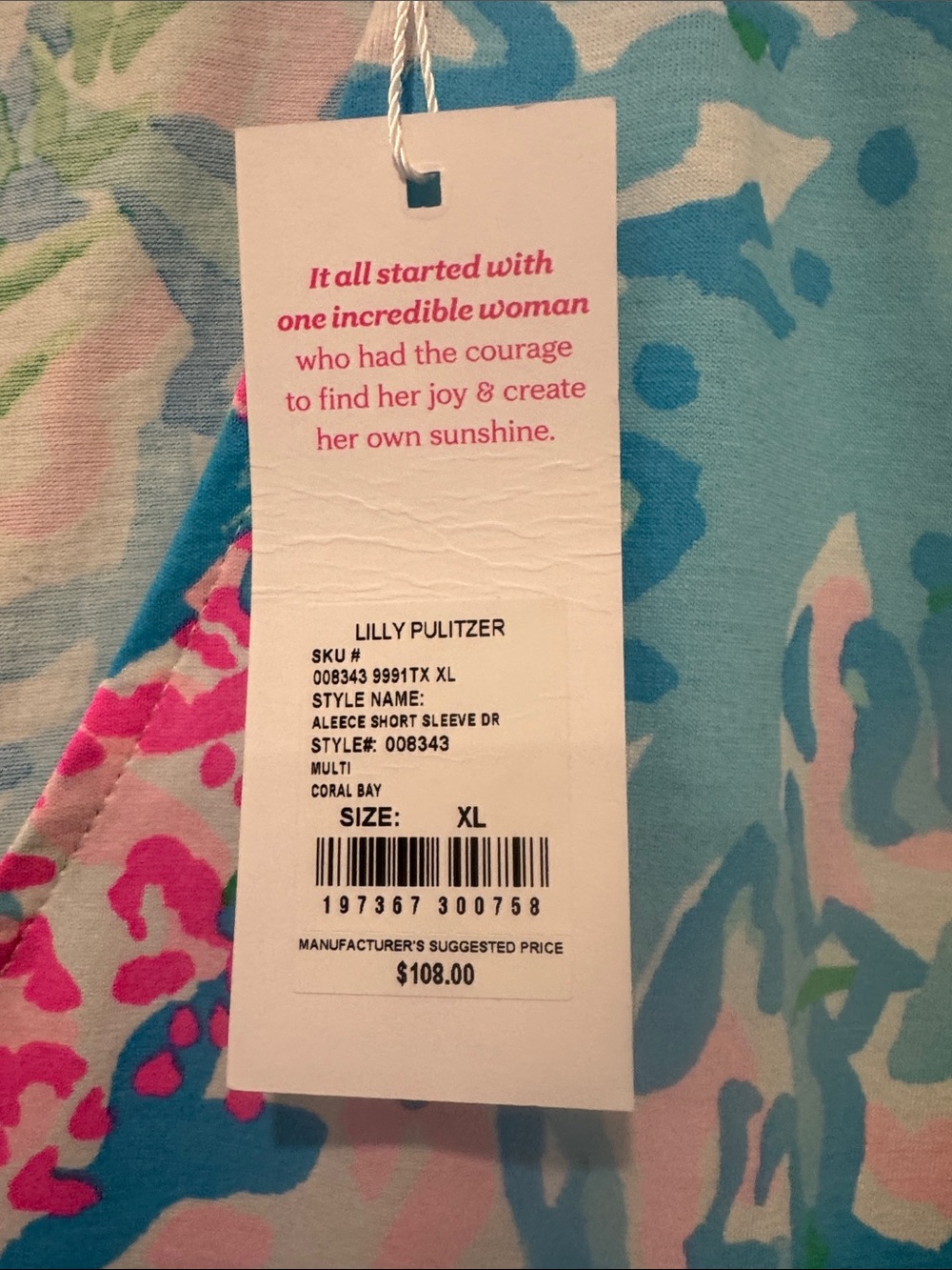 Lilly Pulitzer Multi-Color Coral Bay V-Neck Dress - Picture 2 of 6